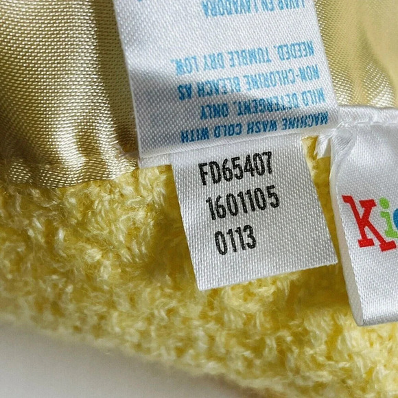 Kidgets Acrylic Satin Baby Blanket Thermal Angel Bear Heaven Sent Yellow 30” - Picture 5 of 6
